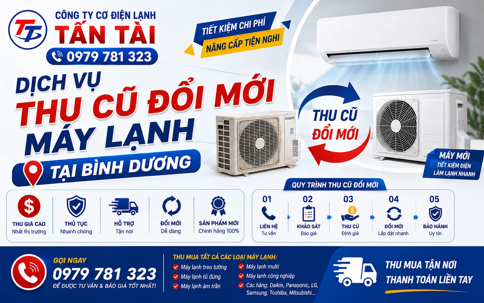 Dịch vụ thu cũ đổi mới máy lạnh tại Bình Dương