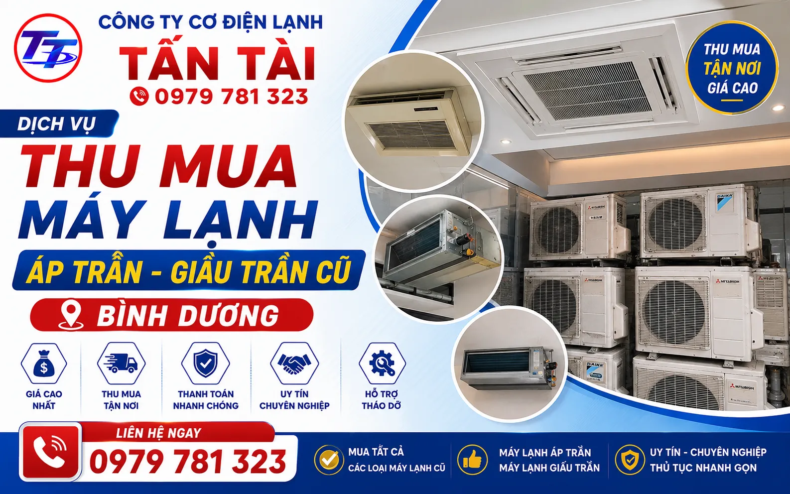 Thu mua máy lạnh cũ Phú Lợi Thủ Dầu Một