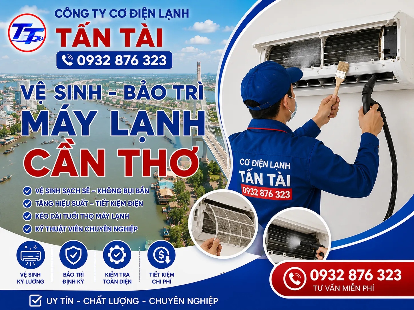 Vệ Sinh - Bảo Trì Máy Lạnh Cần Thơ